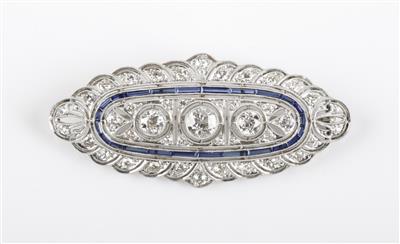 Art Deco Brosche Diamanten zus. ca. 1,80 ct - Schmuck & Uhren