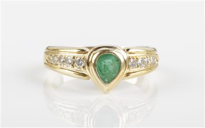 Brillant Smaragd Ring - Schmuck & Uhren