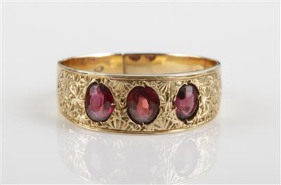 Granatring um 1900 - Schmuck & Uhren