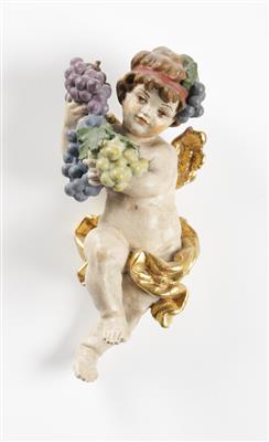 Fliegender Engel mit Weintrauben im Barockstil, 20. Jahrhundert - Kunst & Antiquitäten