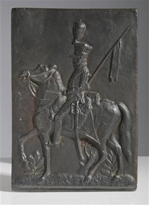 Relief mit Ulanen zu Pferd, Anfang 19. Jahrhundert - Arte e antiquariato