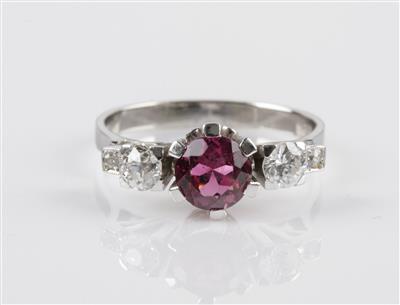Diamant Rubin Ring - Schmuck & Uhren