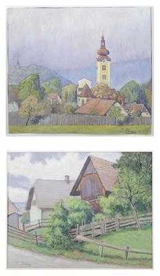 T. Blau, 1. Drittel 20. Jahrhundert, 2 Bilder - Paintings