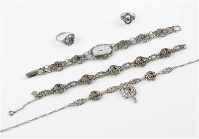 Granat Trachtenschmuckset - Jewellery and watches