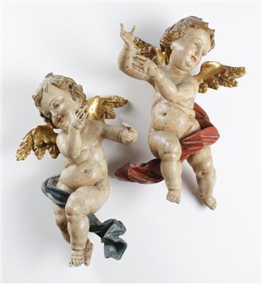 Paar fliegende Engel im Barockstil, 20. Jahrhundert - Umění a starožitnosti