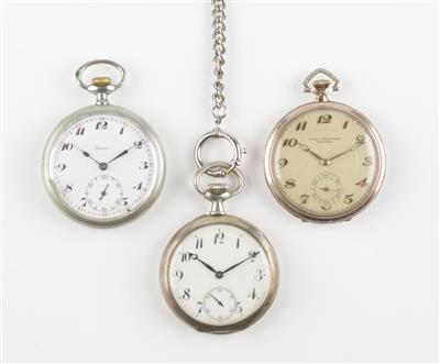 3 Taschenuhren, unter anderem Doxa - Jewellery and watches