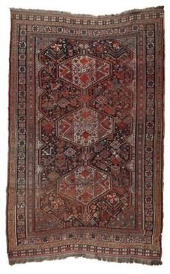 Antiker Khamseh Teppich, ca. 255 x 160 cm, Südwestpersien, um 1900 - Antiques, Art and Carpets