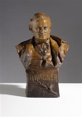 Portraitbüste von Richard Wagner (1813-1883), Manufaktur Goldscheider, Wien, um 1905 - Arte, Antiquariato e Tappeti