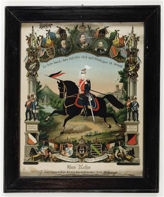 Ulane zu Pferd - Memorabilia Deutscher Bund, Ende 19. Jahrhundert - Antiques, Art and Carpets