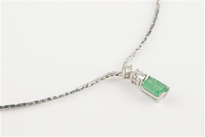 Brillant Smaragdcollier - Klenoty a Hodinky