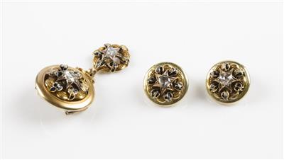 Diamant Set um 1900 - Jewellery and watches
