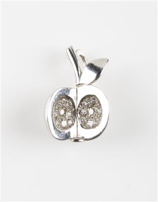 Diamantanhänger, in Form eines Apfels - Schmuck & Uhren