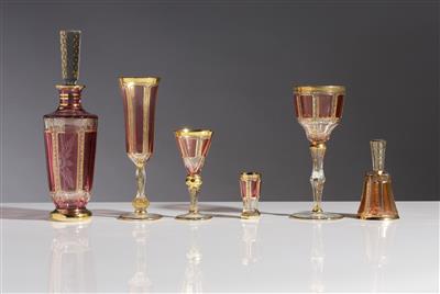 Böhmisches Trinkglasservice für 6 Personen, 20. Jahrhundert - Antiques and art