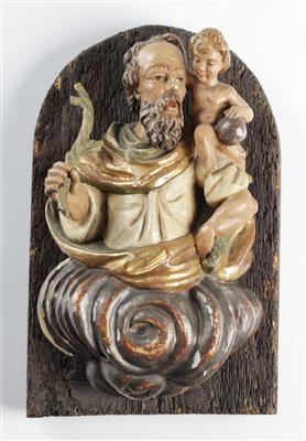 Hl. Christophorus das Jesuskind tragend, 20. Jahrhundert - Umění a starožitnosti