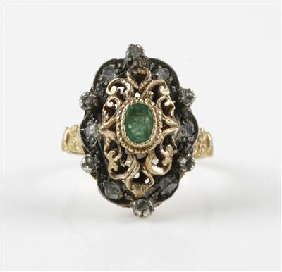 Diamantrauten Smaragdring - Jewellery and watches