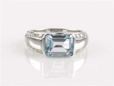 Aquamarin Brillantring - Schmuck & Uhren