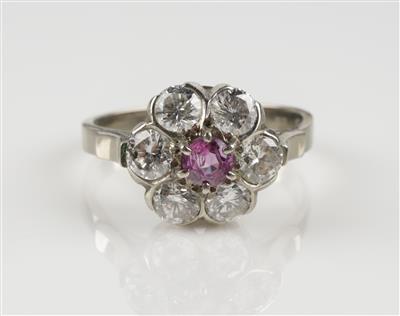 Brillant Rubinring, zus. ca. 1,80 ct - Schmuck & Uhren