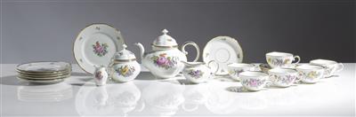Teeservice für 6 Personen, Porzellanmanufaktur Augarten, Wien, 2. Hälfte 20. Jahrhundert - Antiquitäten, Möbel & Teppiche