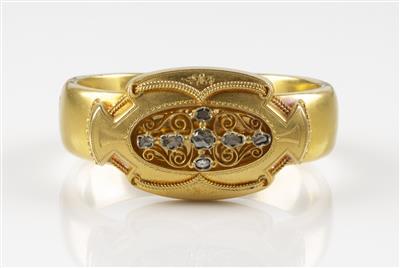 Diamantrautenarmreif, ca. 0,60 ct, um 1900 - Jewellery and watches