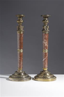 Paar dekorative Kerzenleuchter in klassizistischer Art, 20. Jahrhundert - Arte e antiquariato