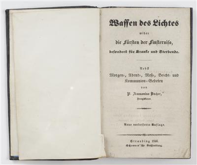 Buch: Waffen des Lichtes wider die Fürsten der Finsternis..., Straubing, 1846 - Umění a starožitnosti