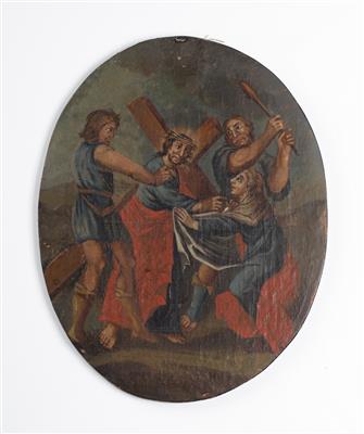 Ölbergstation "Hl. Veronika reicht Christus das Schweißtuch", um 1800 - Kunst & Antiquitäten