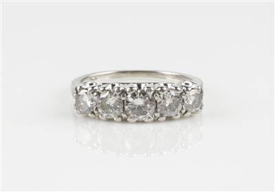 Brillant Ring zus. 1,25 ct lt. Gravur - Gioielli e orologi