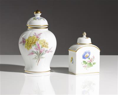 Deckelvase und Teedose, Porzellanmanufaktur Meissen, 20. Jahrhundert - Arte e antiquariato