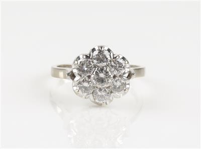 Brillant Ring zus. 1,21 ct lt. Gravur - Klenoty a Hodinky