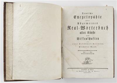 7 Bücher: Deutsche Encyclopädie oder Allgemeines Real-Wörterbuch aller Künste und Wissenschaften, - Umění a starožitnosti