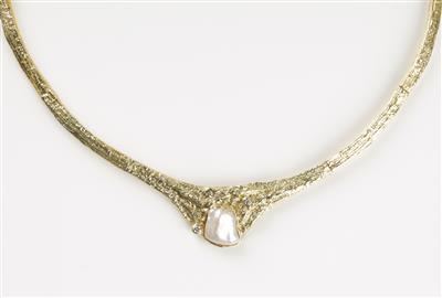 Diamant Kulturperlen Collier - Gioielli e orologi