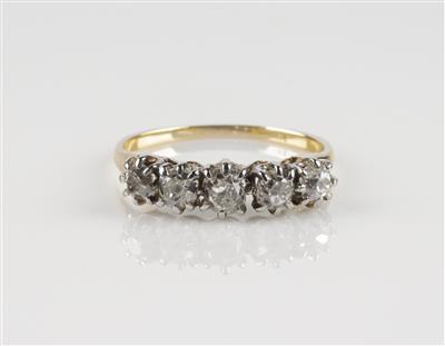 Altschliffbrillantring, zus. ca. 0,80 ct - Schmuck & Uhren