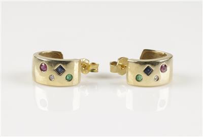 Diamant Saphir Rubin Smaragd Ohrringe - Jewellery and watches