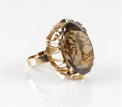 Extravaganter Rauchquarz Ring - Jewellery and watches