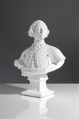 Prächtige Portraitbüste von König Ludwig XV. von Frankreich (1710-1774), - Antiques and art