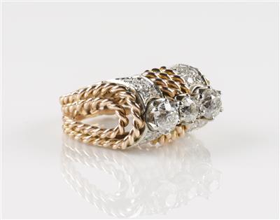 Altschliff Brillant Ring zus. ca. 2,25 ct - Jewellery and watches