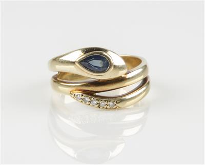 Brillant Saphir Ring - Klenoty a Hodinky