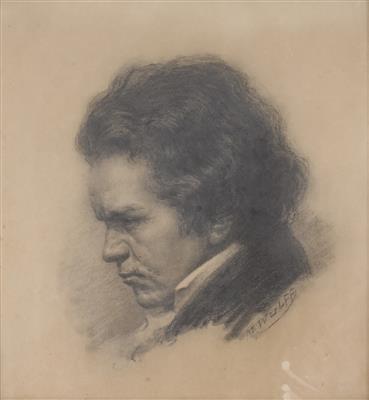 Portrait des Komponisten Ludwig van Beethoven (1770-1827), M. Wulff, um 1920 - Paintings