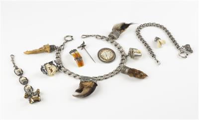 Konvolut Jagd- und Trophäenschmuck, tlw. um 1900 - Jewellery and watches