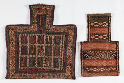Zwei Antike Schahsavan Namakdan, Ca. 52 x 48 cm und ca. 44 x 27 cm, Aserbaidschan,1. Drittel 20. Jahrhundert - Umění a starožitnosti