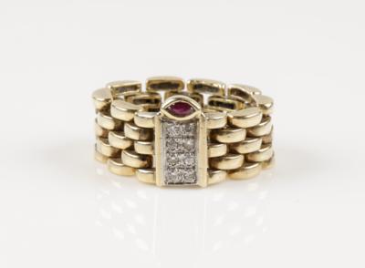 Brillant Rubin (beh.) Ring - Jewellery and watches