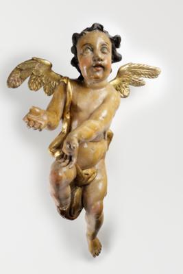 Großer barocker fliegender Engel, österreichischer Kulturkreis, 18. Jahrhundert - Arte e antiquariato