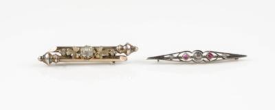 2 Broschen um 1900 - Jewellery and watches