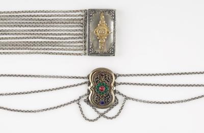 2 Kropfketten, tlw. um 1900 - Jewellery and watches
