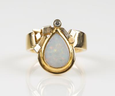 Opal-Brillant-Damenring ca. 0,04 ct - Gioielli e orologi