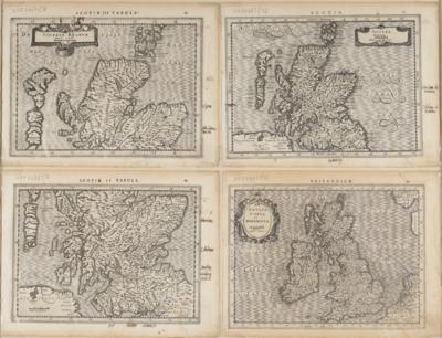 Vier Landkarten von Schottland und Brittanien, Amsterdam, 1648 - Obrazy