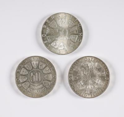 20 Silbermünzen ATS 50 - Antiquitäten, Möbel & Teppiche