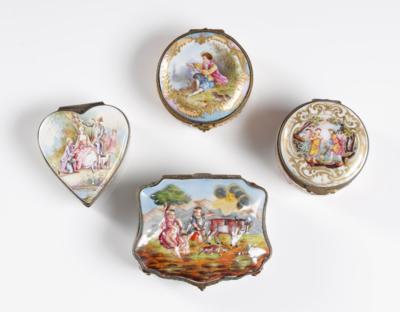 Drei Deckeldosen, 19. Jahrhundert - Antiquitäten, Möbel & Teppiche