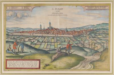 Georg Hoefnagel (Hufnagel) (Antwerpen 1542-1600 Wien), Ansicht von St. Pölten - Umění, starožitnosti, šperky