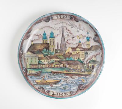 Großer Wandteller - Schale "Linz 1910", - Umění, starožitnosti, šperky